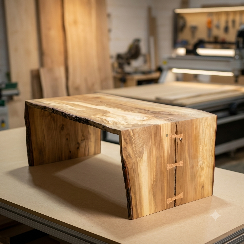 Custom Liquid Amber Waterfall Coffee Table